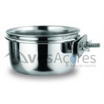 Comedouro aço inox com suporte