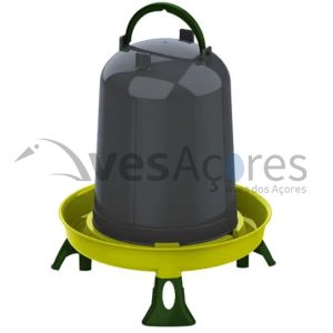 Bebedouro ecológico reciclado para aves, 8 litros, com pés.