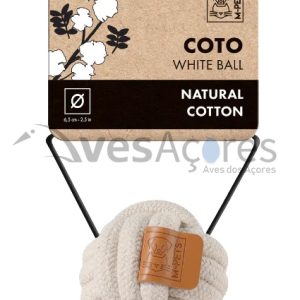 Bola em corda de algodão branco 6.5cm
