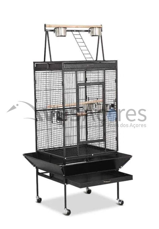 Gaiola C/ Rodas e Poleiros / pássaros 83x78x167cm Espaço, Conforto e Segurança para o seu Pássaro