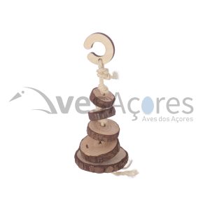 Brinquedo de disco de madeira para roedores (16 cm)