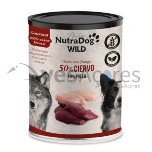 NutraDog WILD Gourmet Carne de Veado e Frango Enlatada para Cães 400g